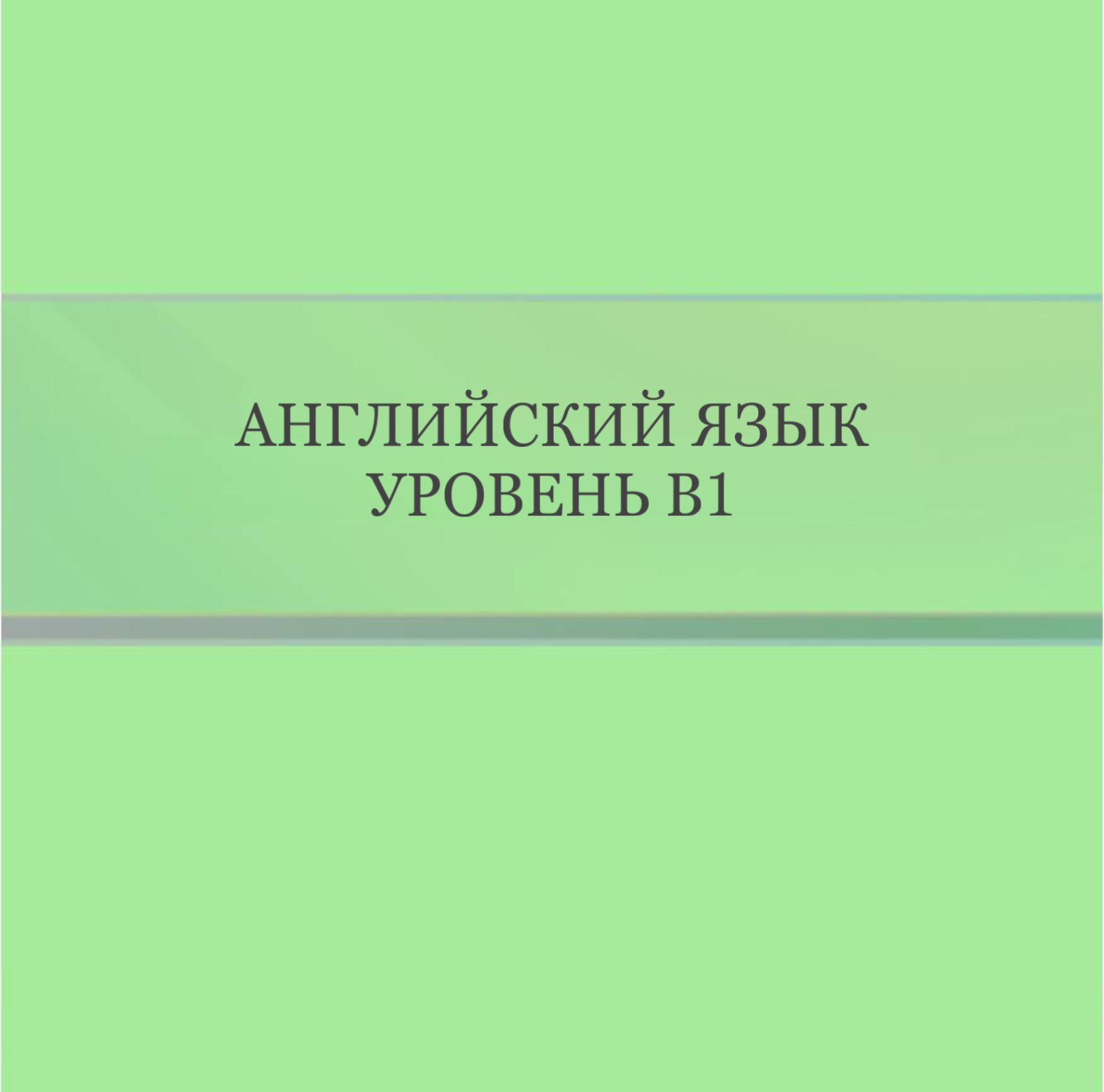 Английский язык уровень B1 (с носителем языка)